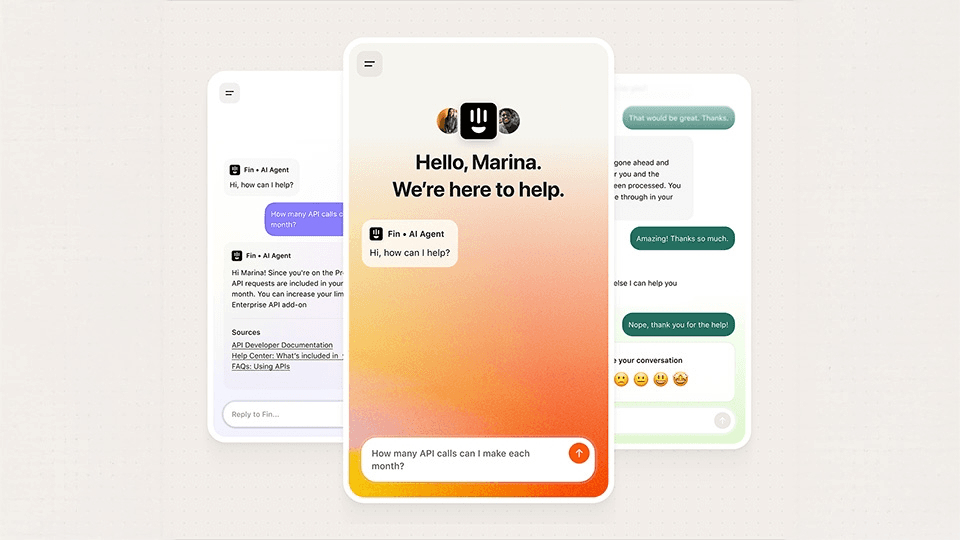 Screenshot of Intercom interface